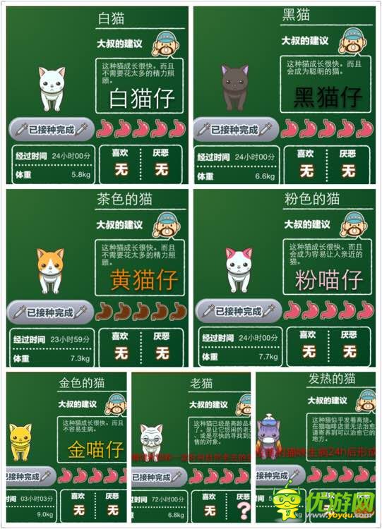 猫咖啡店猫咪图鉴资料