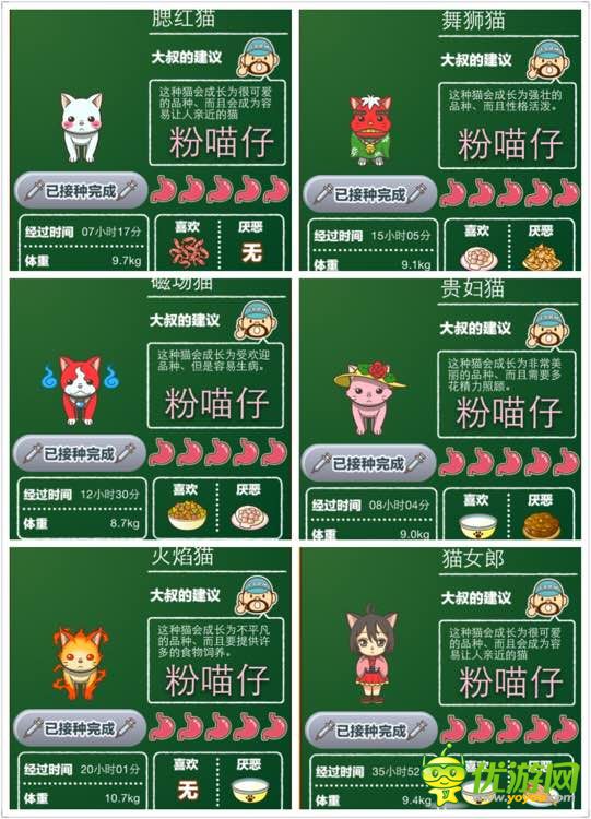 猫咖啡店猫咪图鉴资料