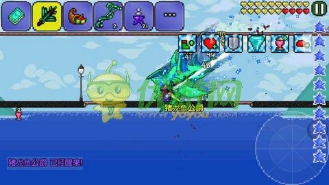 泰拉瑞亚terraria1.2.4新版boss猪龙鱼公爵怎么打