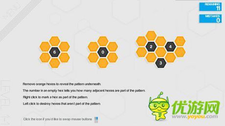 六角细胞Hexcells基础规则详解