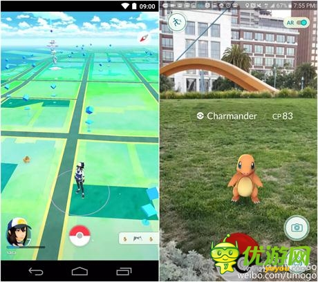 口袋妖怪goPokemonGo新界面详解