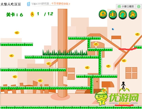 4399游戏火柴人吃豆豆全图文通关攻略分享