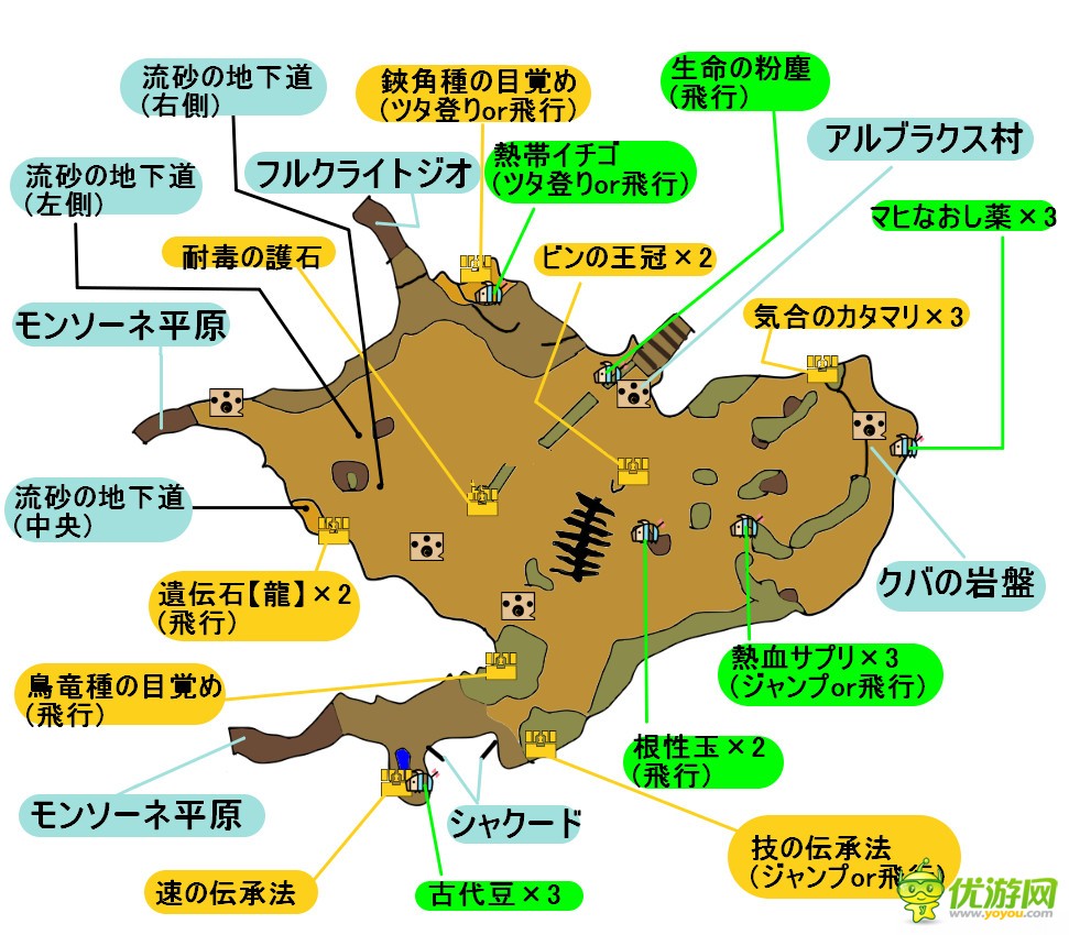 怪物猎人物语大地图分享