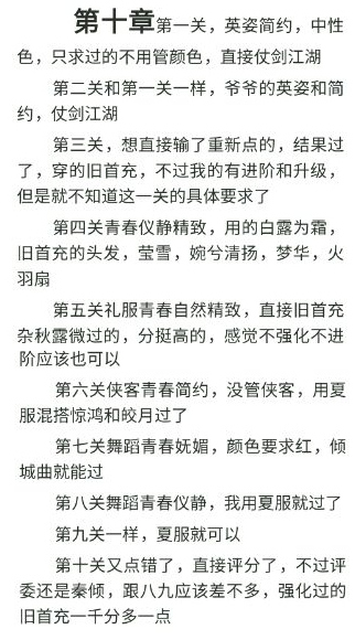 京门风月手游时装传记第十章关键词与通关攻略大全