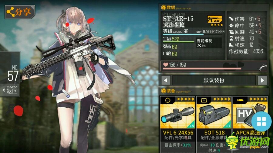 少女前线新版本主力枪娘ST AR-15测评