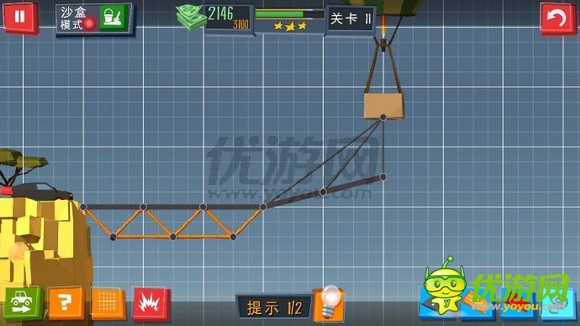 建桥专家BuildaBridge普通第11关三星通关攻略