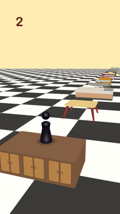 棋子向前跳