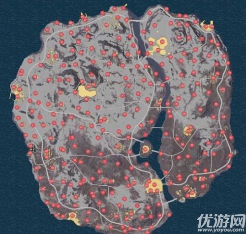 绝地求生雪地地图资源哪里多 绝地求生维寒迪地图物资分布图