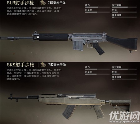 和平精英7.62mm射手步枪哪款好 和平精英SLR和SKS对比分析