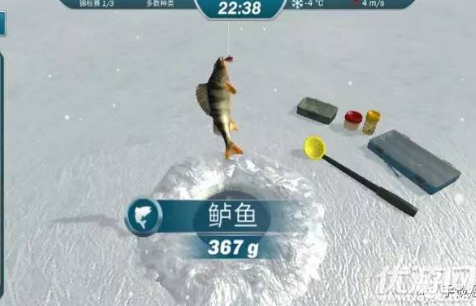 冰湖釣魚