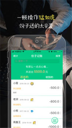 份子錢計賬