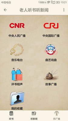 老人聽書聽新聞