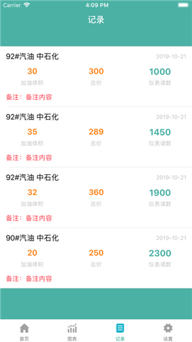 油耗記記截圖欣賞