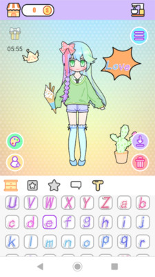 粉彩女孩換裝軟件截圖欣賞