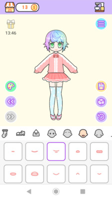 粉彩女孩換裝軟件截圖欣賞