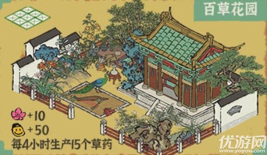 江南百景图百草花园有什么用 新建筑百草花园作用介绍