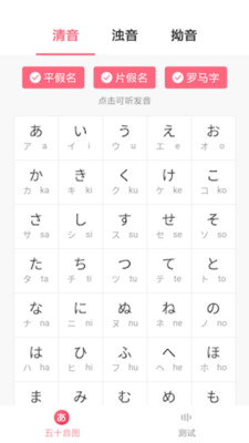 滬江五十音圖截圖欣賞