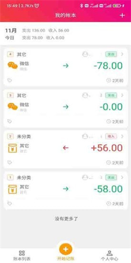 合伙記帳本截圖欣賞