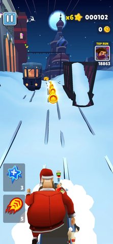 地铁跑酷雪地丝滑版游戏截图