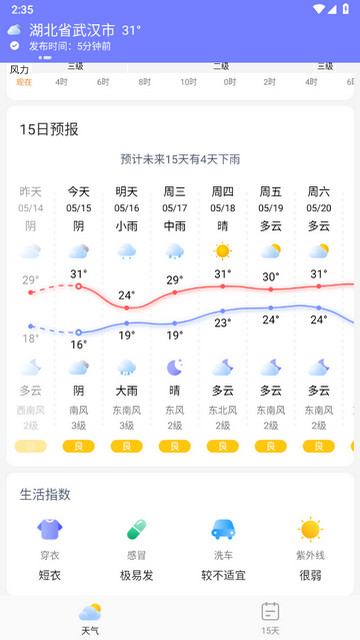 冷暖天气截图欣赏