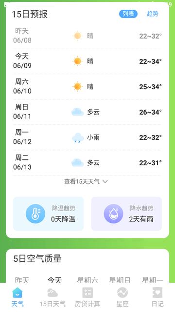 天气预知截图欣赏