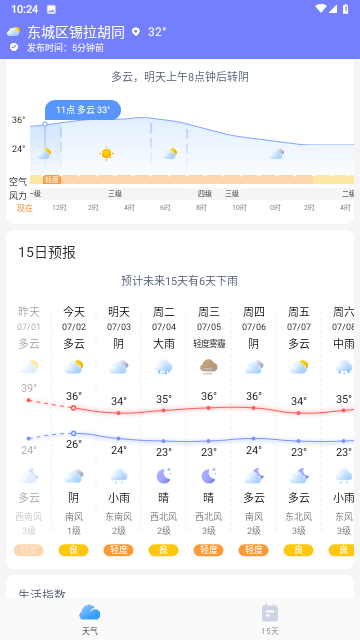 舒晴天气截图欣赏