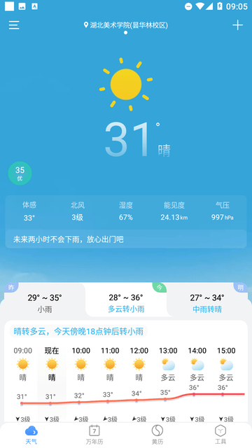 小云天气截图欣赏