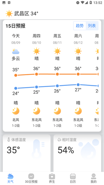 及时雨天气预报截图欣赏