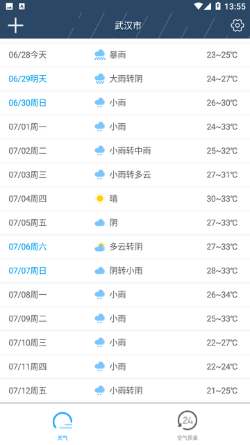 7日天气预报游戏截图