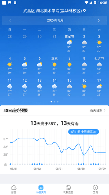 天气预报准时报截图欣赏