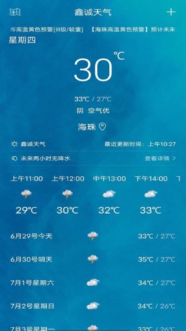 鑫诚天气预报截图欣赏