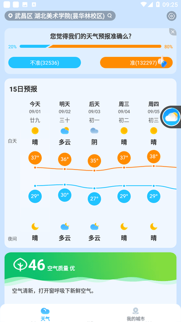 准确降雨预报游戏截图