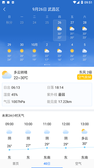 下雨天气预报截图欣赏