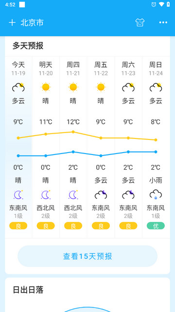 本地天气截图欣赏