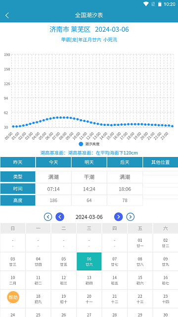 全国潮汐表截图欣赏