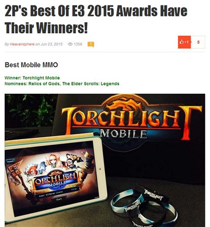 《火炬之光》移动版原画爆光　获E3最佳手游奖