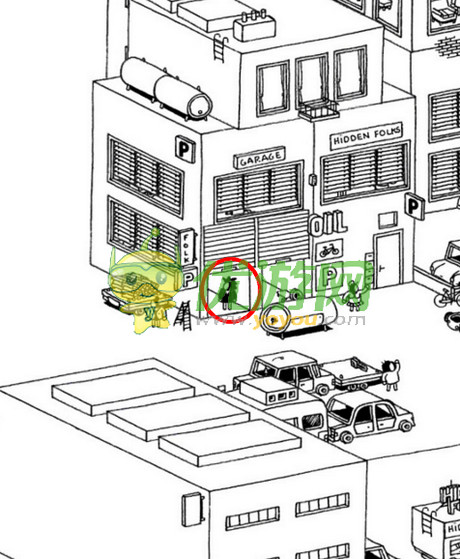 HiddenFolks城市第4关偷车贼在哪