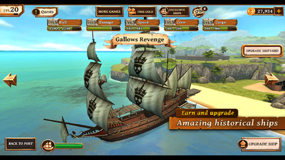海盗战斗时代的船只手游游戏截图