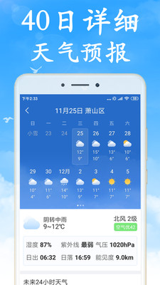 全国实时天气预报截图欣赏