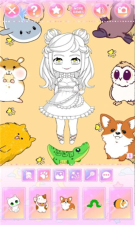 赤壁娃娃装扮填色游戏和头像制作截图欣赏