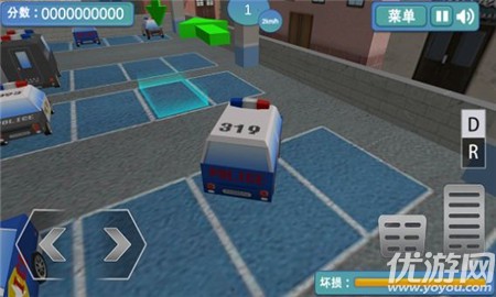 3D警车停车场截图欣赏