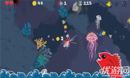 饥饿的小红鱼截图欣赏