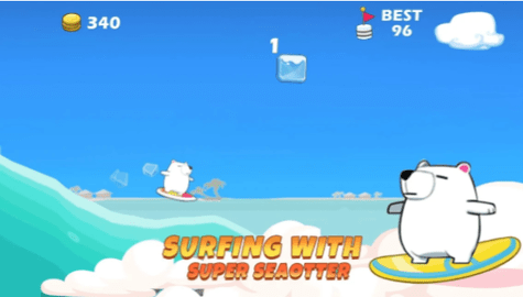 南极企鹅滑浪截图欣赏