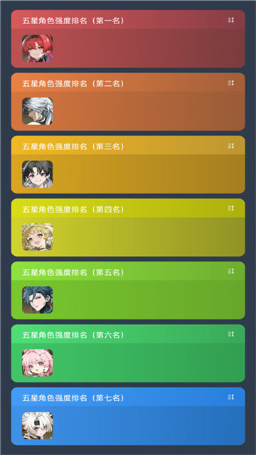 鸣潮角色排行模拟器游戏截图