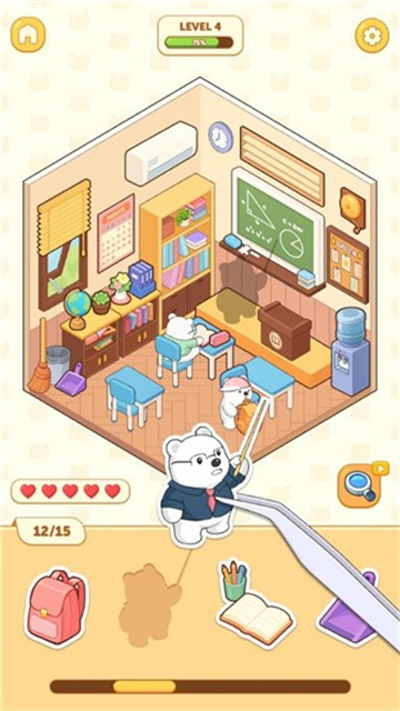 梦幻贴纸房间装饰游戏截图