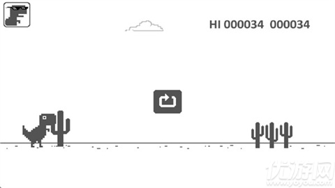 谷歌小恐龙游戏截图