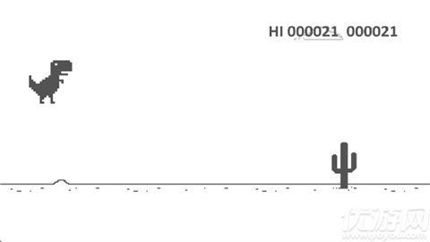 谷歌小恐龙游戏截图