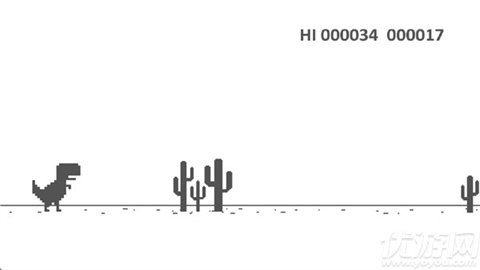谷歌小恐龙游戏截图