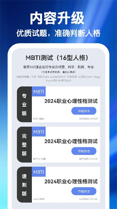 mbti职业性格心理自测